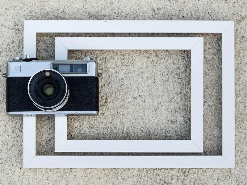 An engraved photo frame