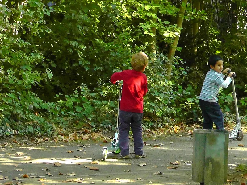 A scooter or skateboard