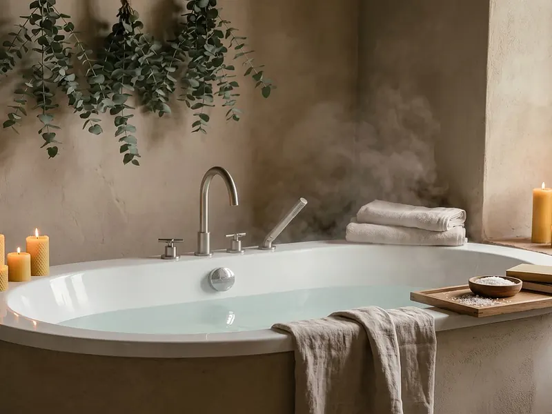 A luxury bath and candle set