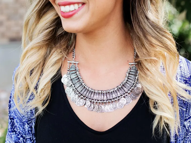 A birthstone necklace