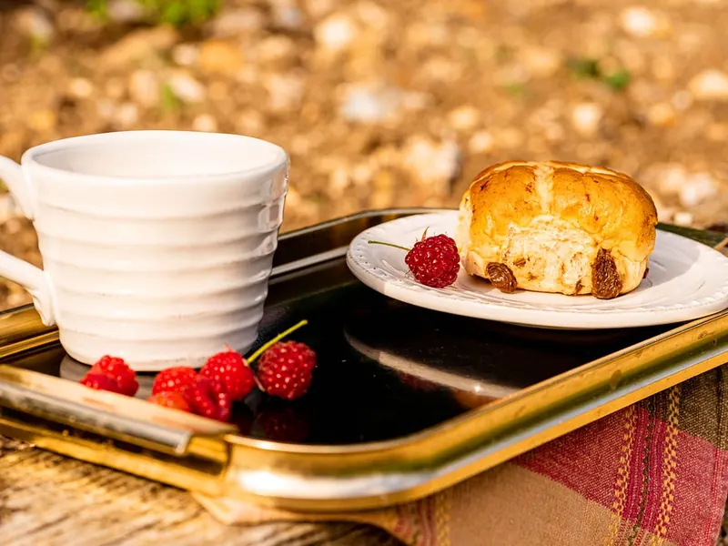 A hot cross bun baking kit