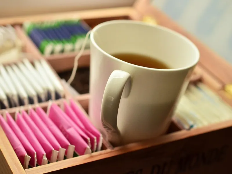 A pack of speciality teabags
