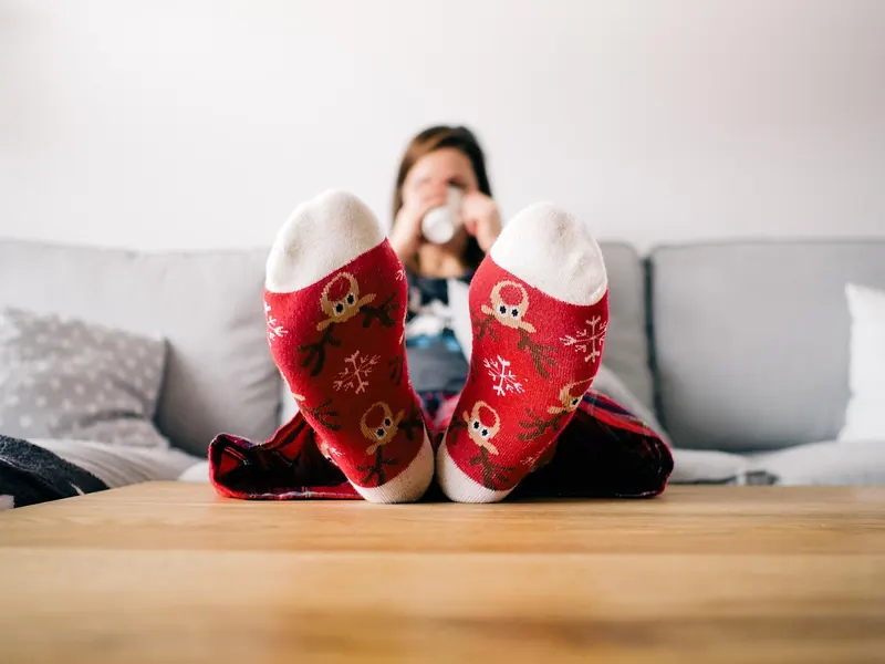 A set of fluffy socks