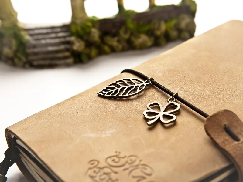 A refillable leather notebook