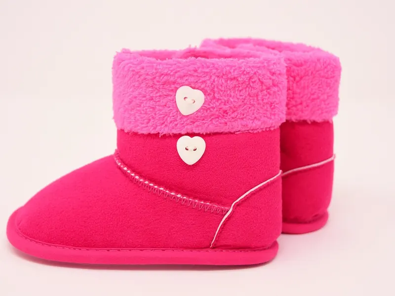 A pair of fleece-lined slippers