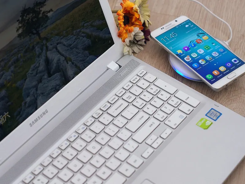 A wireless phone charging stand