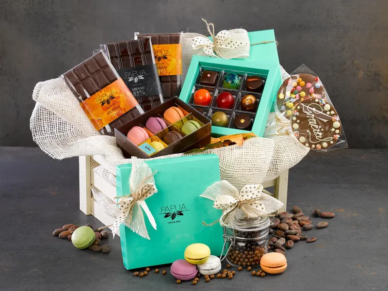 A leaving gift hamper