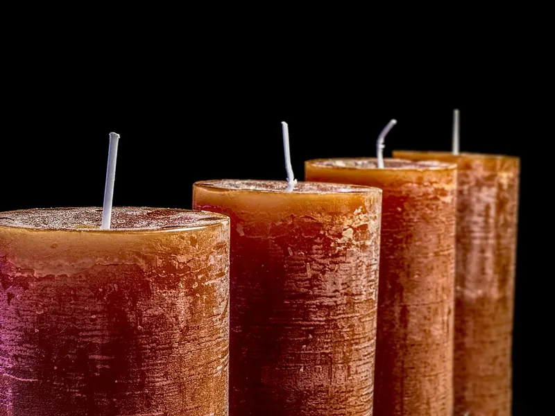 A hand-poured candle