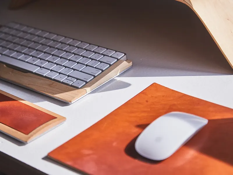 A large desk mat