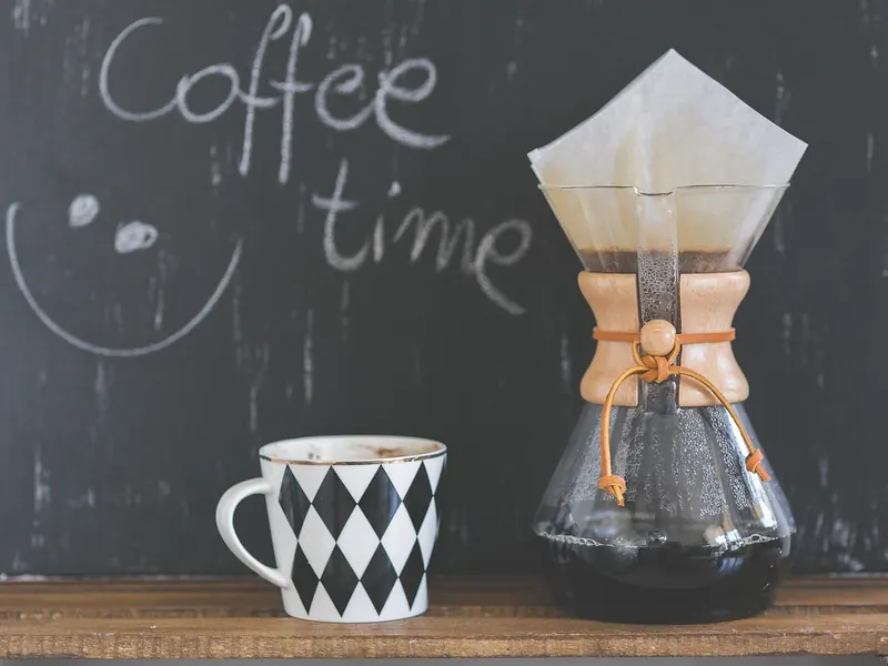 A pour-over coffee dripper set