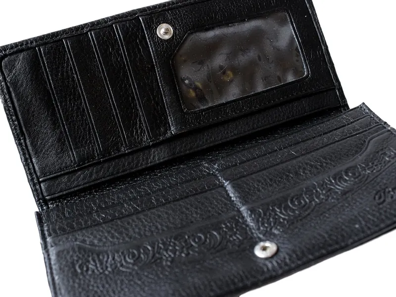A leather card holder